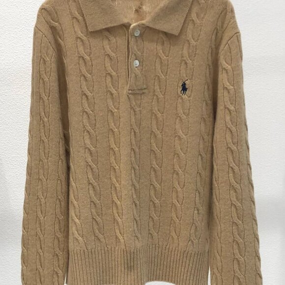 Polo Ralph Lauren Cable knit collar cashmere wool sweater - Picture 4 of 5